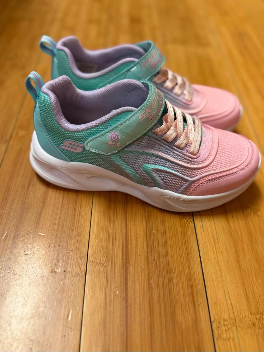 Skechers S-Lights Sola Glow Color Breeze Light Up Sneakers SZ 13.5